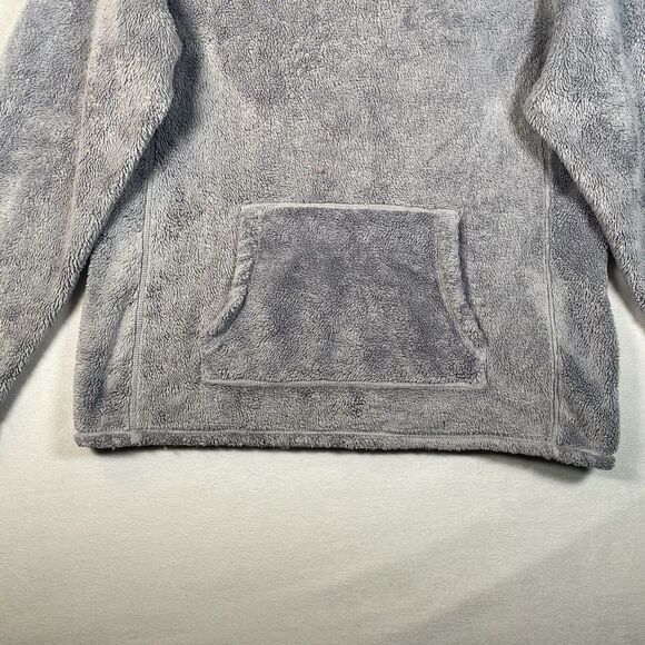 The North Face Women’s XL Gray Sherpa Fleece Hooded Sweatshirt Kangaroo Pocket - Picture 9 of 12